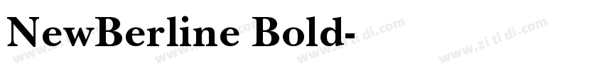 NewBerline Bold字体转换
